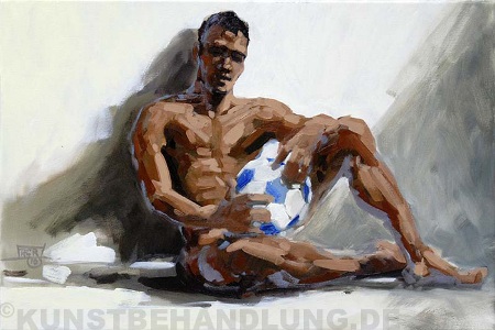 Zur Fußball WM 2010: Werk von Robert C. Rore in der Kunstbehandlung