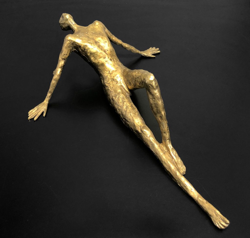 Leo Pfisterer, Skulptur: Geboren um sterbend zu leben - Don Quijote, Bronze, ca.58x44x17cm, Auflage 10, o.A.d.J.
