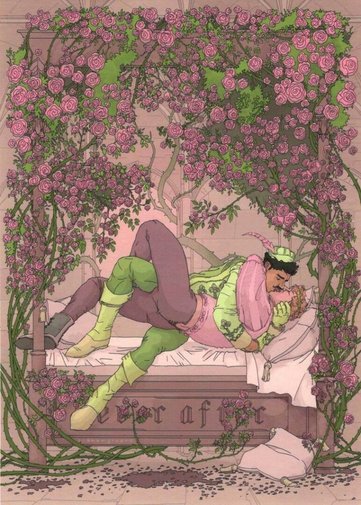 Graham Groans, Serie: Ever After, „Dornröschen“, 15x21cm, Aufl. 10, Druck, sign. inverso, 2025
